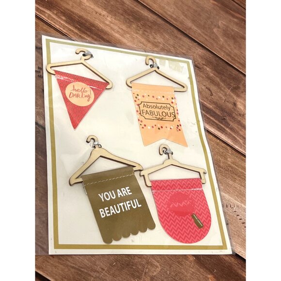 ABSOLUTELY FABULOUS 4 Piece Embellishment Decor Set W Hanger BANNER BY MICHAELS - Picture 1 of 3